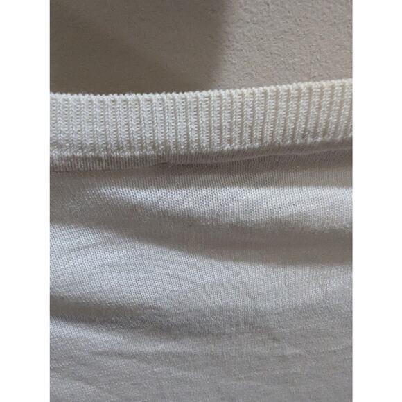 Women's Ann Taylor LOFT Cream Cardigan Size XL 100% Cotton button up Shirt Top - Picture 6 of 9